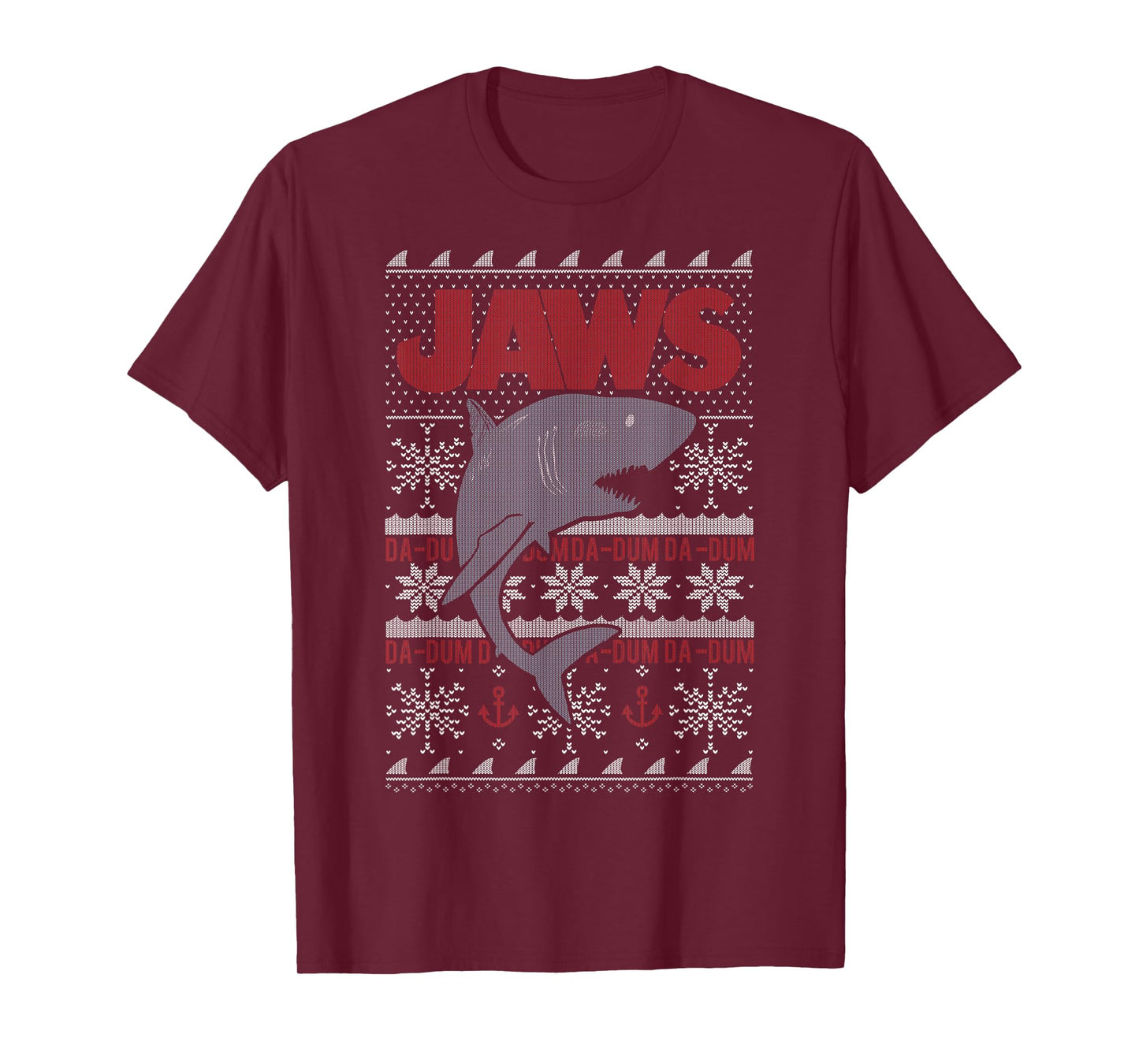 Jaws Dun Dun Shark Ugly Christmas Sweater T-Shirt