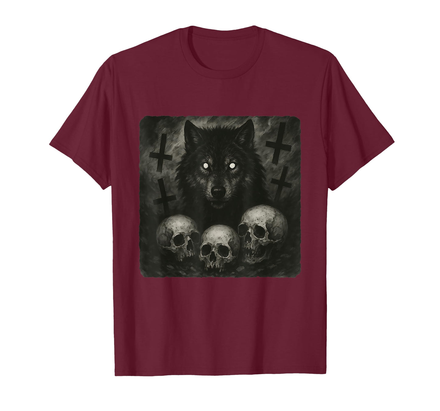 Wolf Wants A Satanic Halloween With Gothic Horror T-Shirt