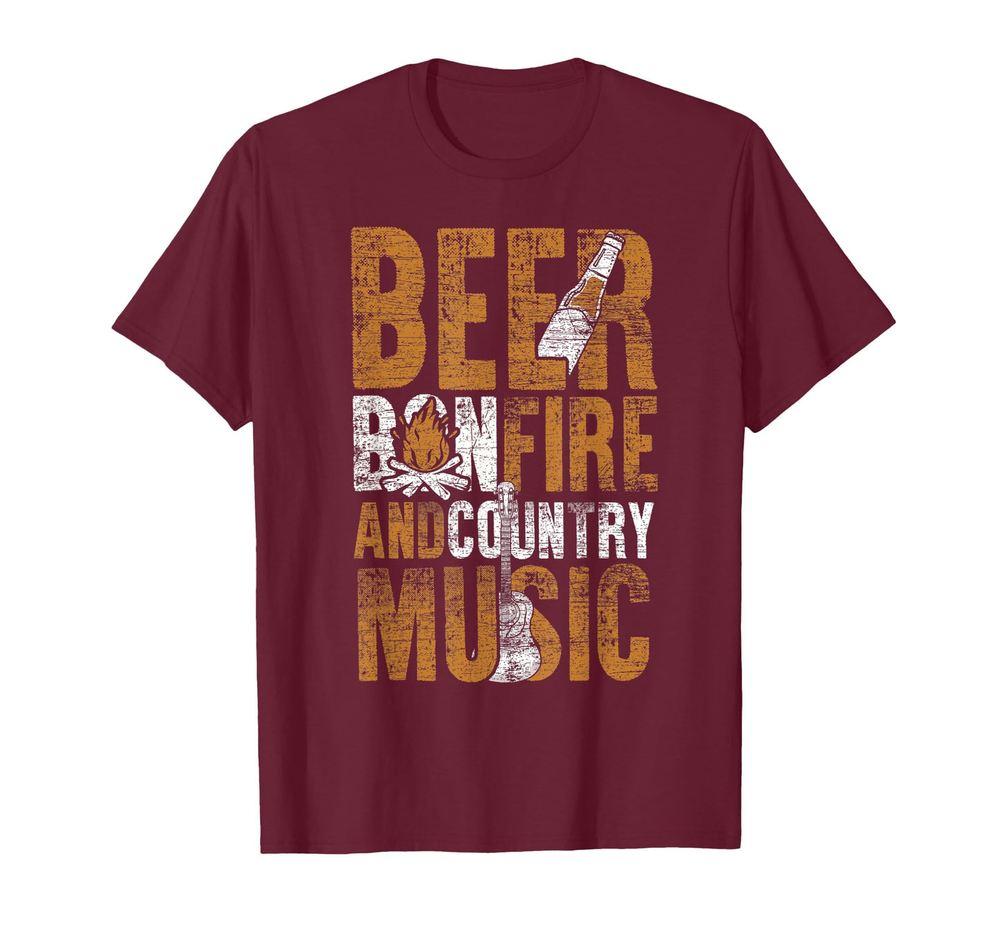 Cowboy Gift Beer Bonfire And Country Music Line Dance T-Shirt