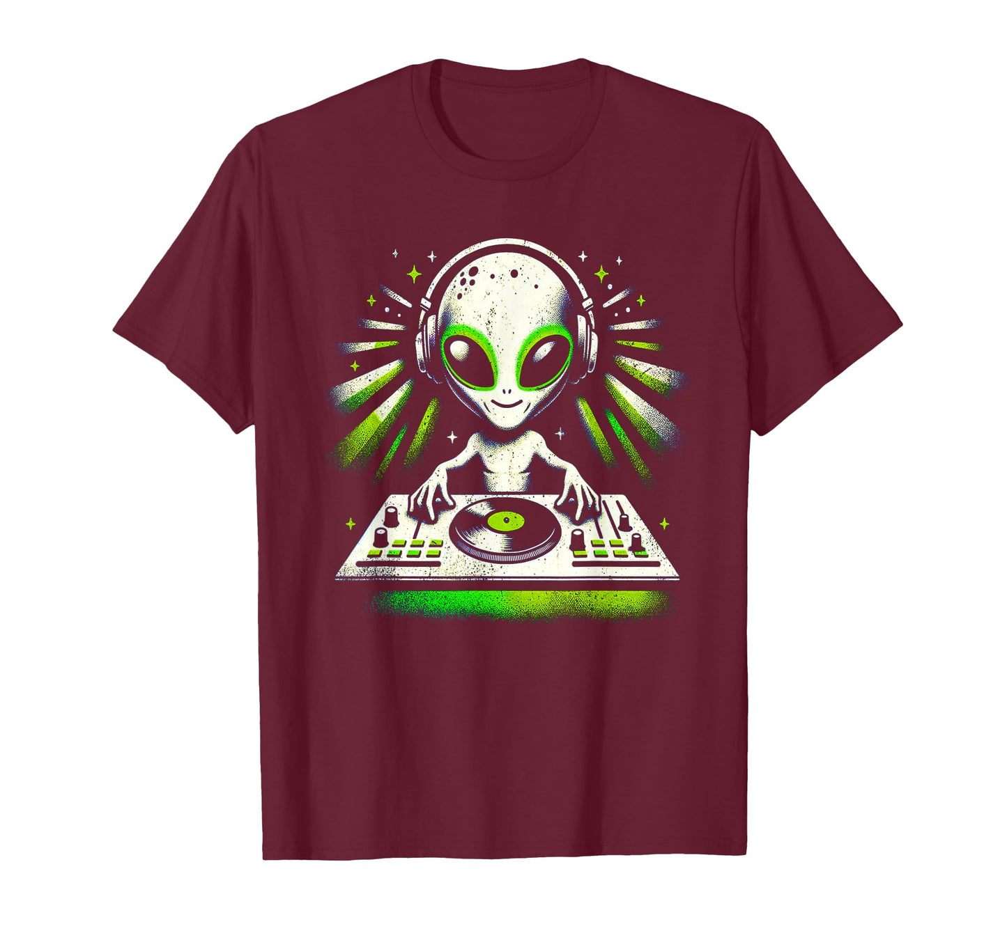 Alien DJ Music Mixer Fun Extraterrestrial Music Lover Shirt T-Shirt