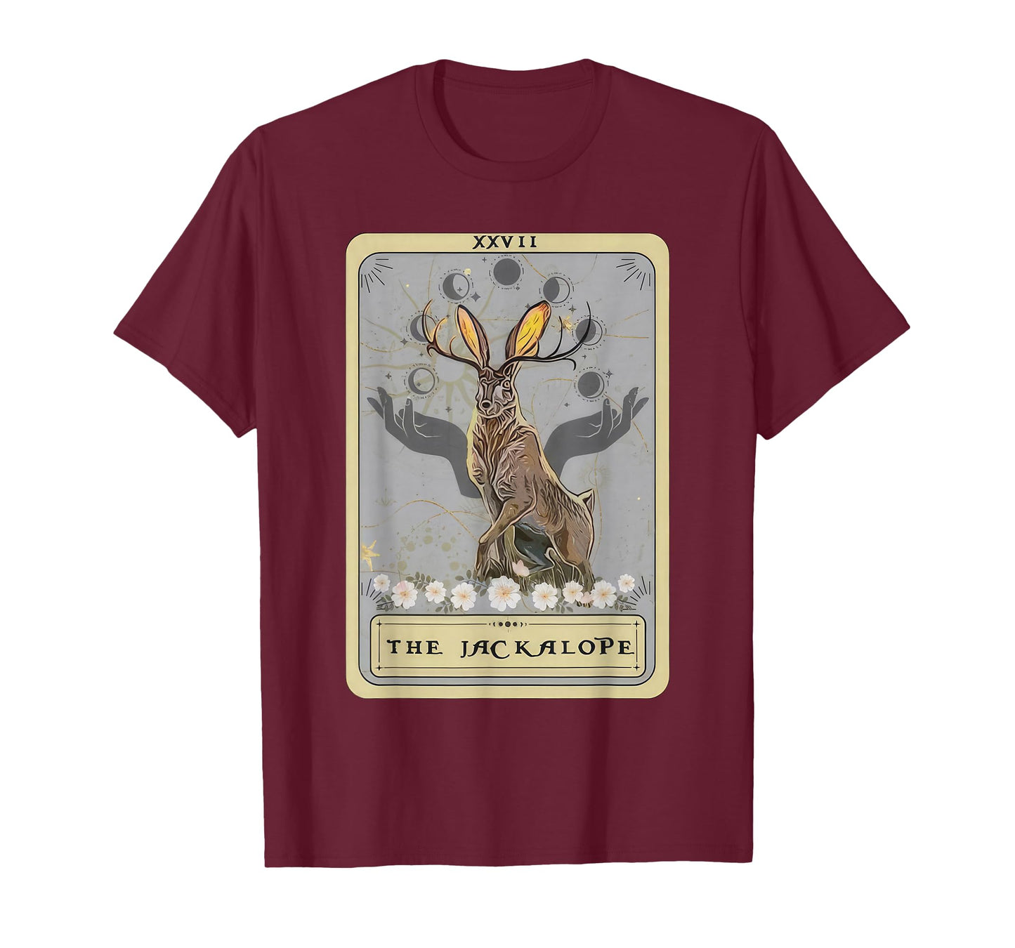 Jackalope Hat Tarot Card Monster Legend Cryptid Cryptidcore T-Shirt
