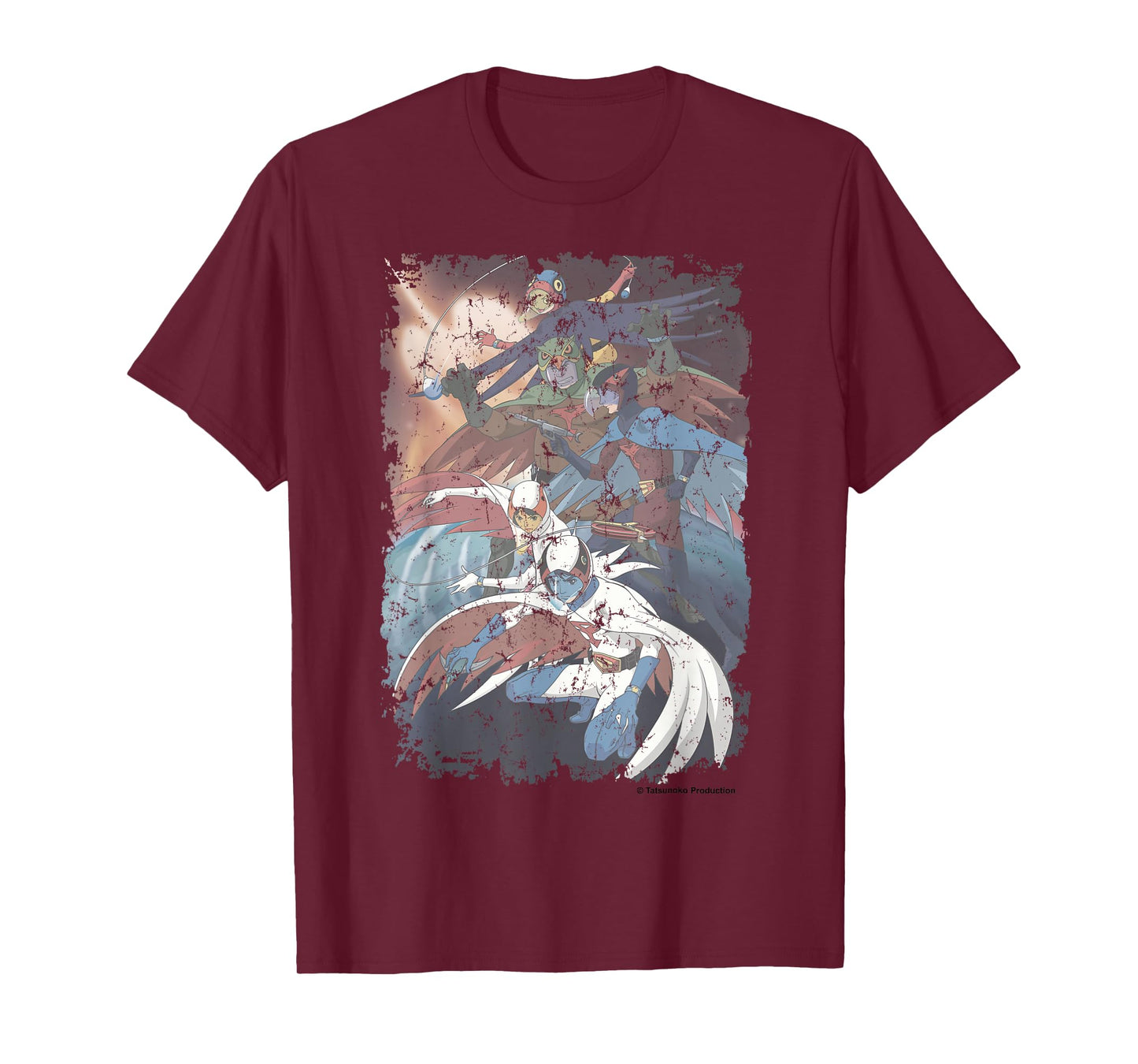 Manga Gatchaman Poster Planet Distressed T-Shirt