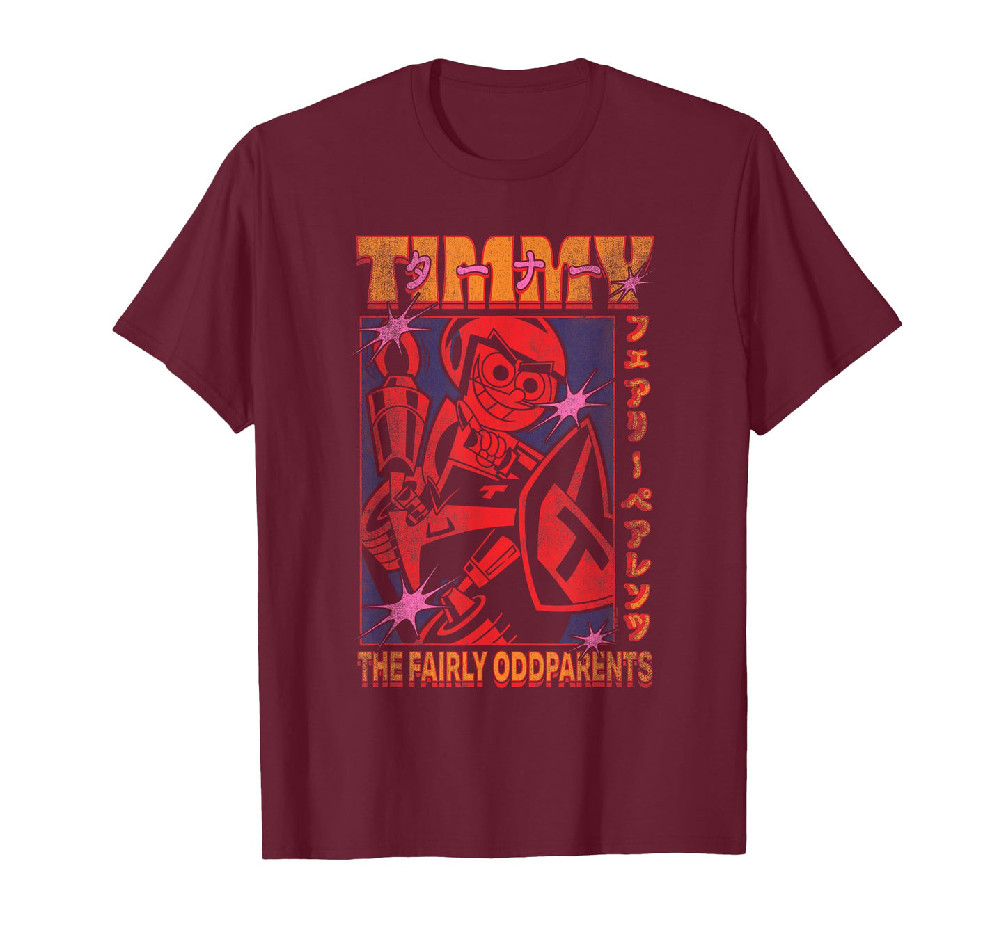 The Fairly OddParents Retro Kanji Timmy's Bike Cartoon T-Shirt
