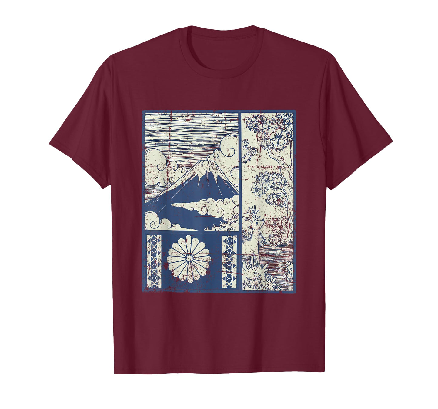 Japan Otaku Japanese Vintage Cherry Sakua Blossom Mt. Fuji T-Shirt