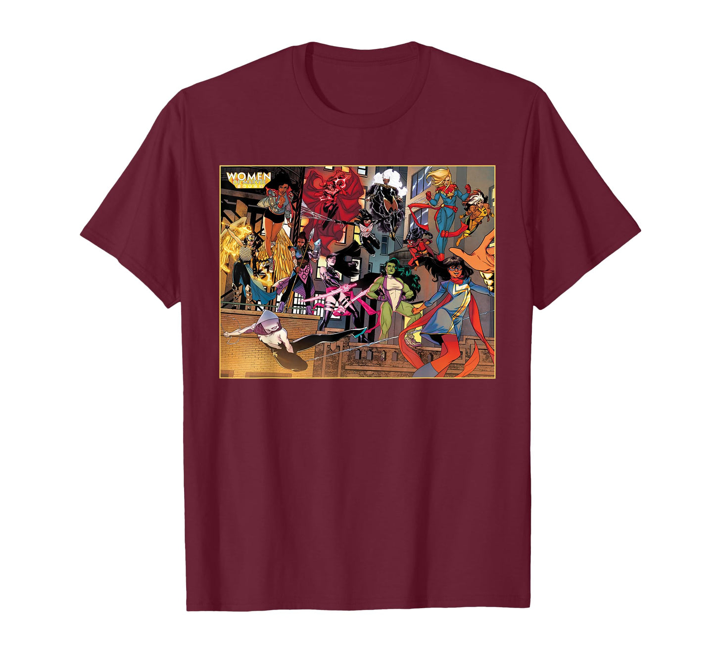 Marvel Women of Marvel Ms Marvel Ghost Spider She-Hulk T-Shirt