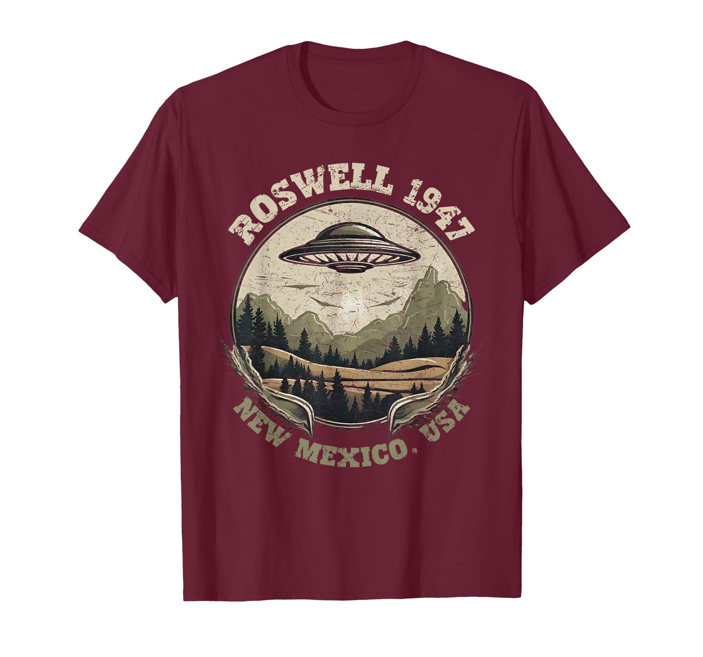 Roswell 1947 Abduction New Mexico UFO Vintage Alien Hunter T-Shirt