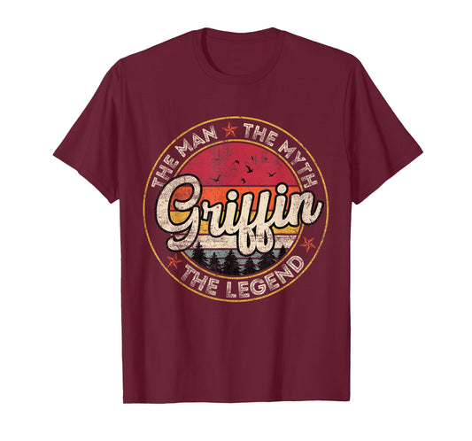 Griffin The Man The Myth The Legend Personalized Name T-Shirt