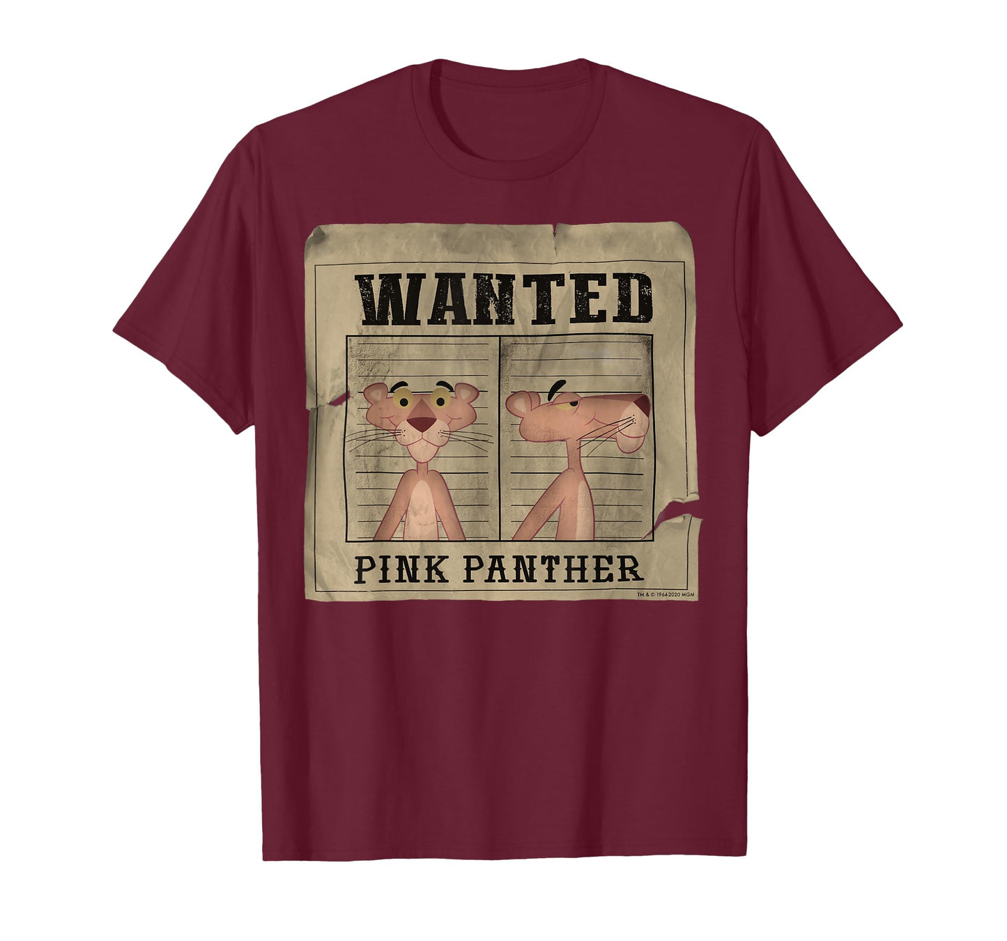 The Pink Panther Wanted Poster T-Shirt Small