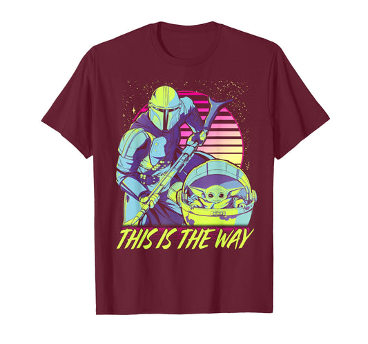 Star Wars The Mandalorian The Child This Is The Way Neon T-Shirt