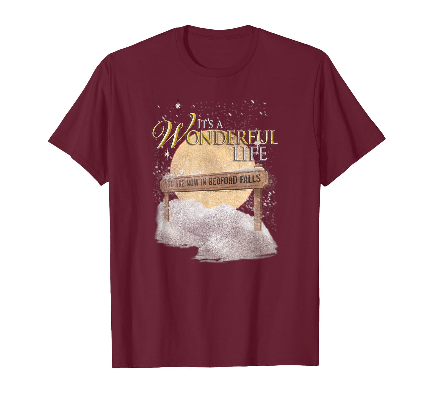 It's a Wonderful Life Wintery Sign T-Shirt