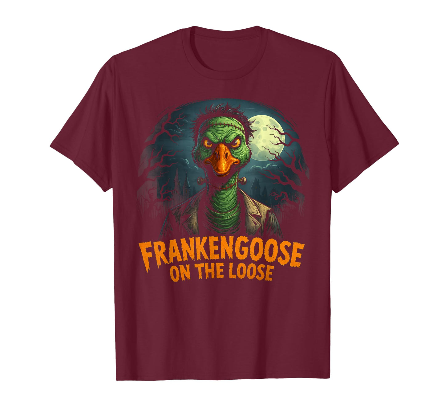Frankengoose On The Loose Halloween Goose Frankenstein T-Shirt