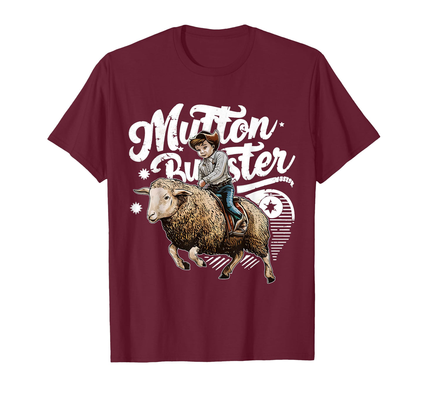 Mutton Buster Mutton Busting Sheep Riding Texas Rodeo Kids T-Shirt