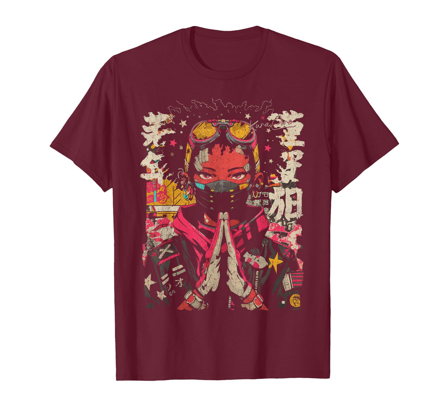 Japanese Streetwear Afro Cyberpunk Y2K Techwear Manga Anime T-Shirt