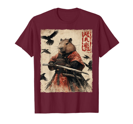 Capybara Samurai Graphic Japanese Warrior Anime T-Shirt