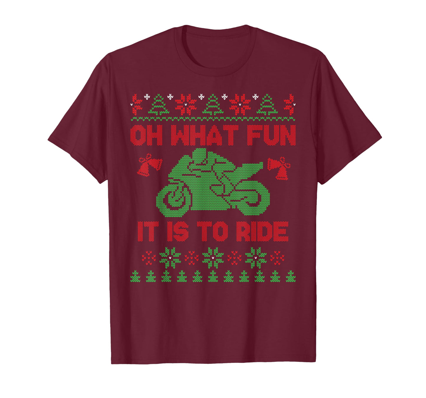 Oh What Fun It Is To Ride Xmas Ugly Motocross Christmas T-Shirt