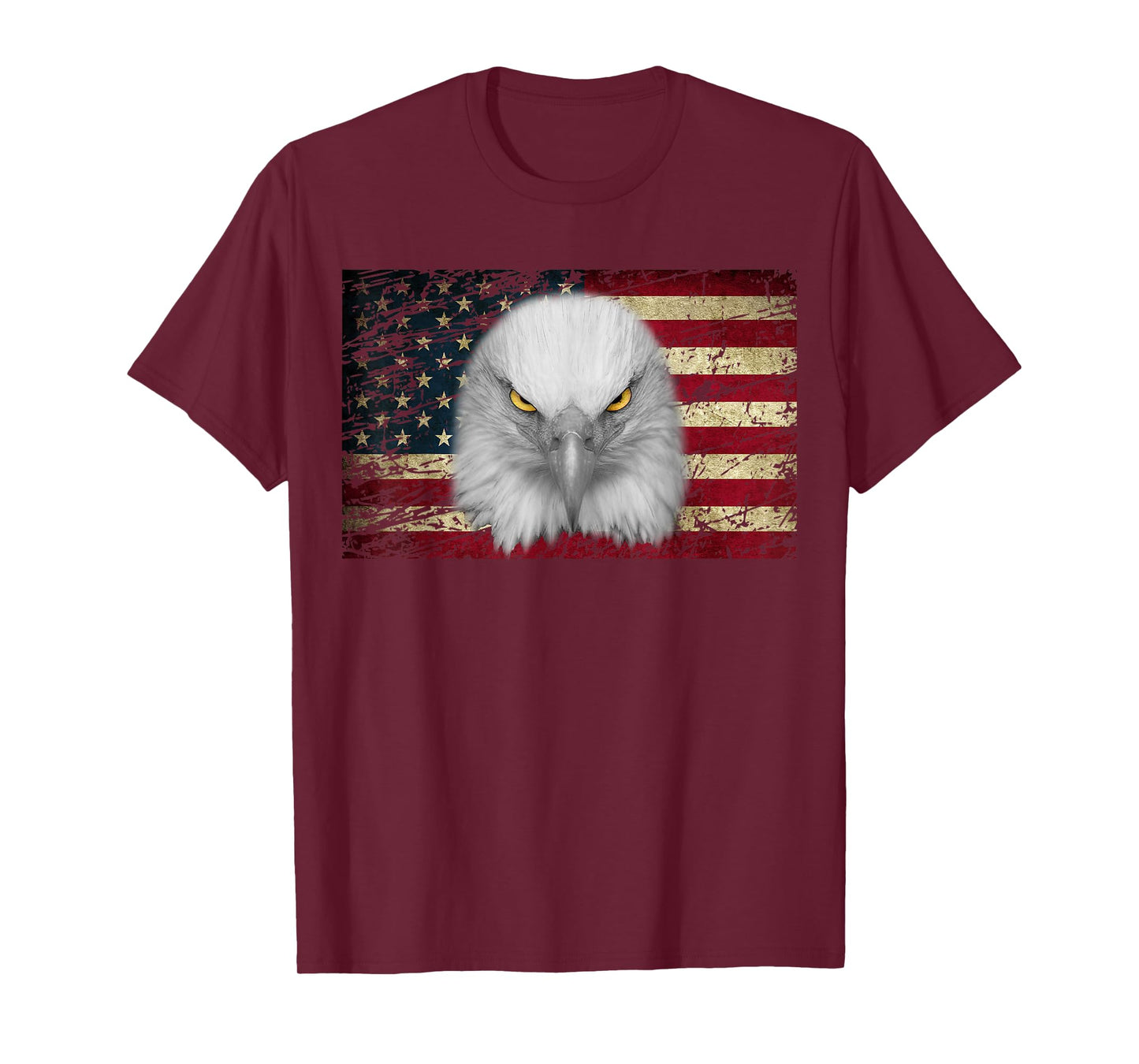 American Bald Eagle Eyes Shirt USA Flag Patriotic Shirt T-Shirt