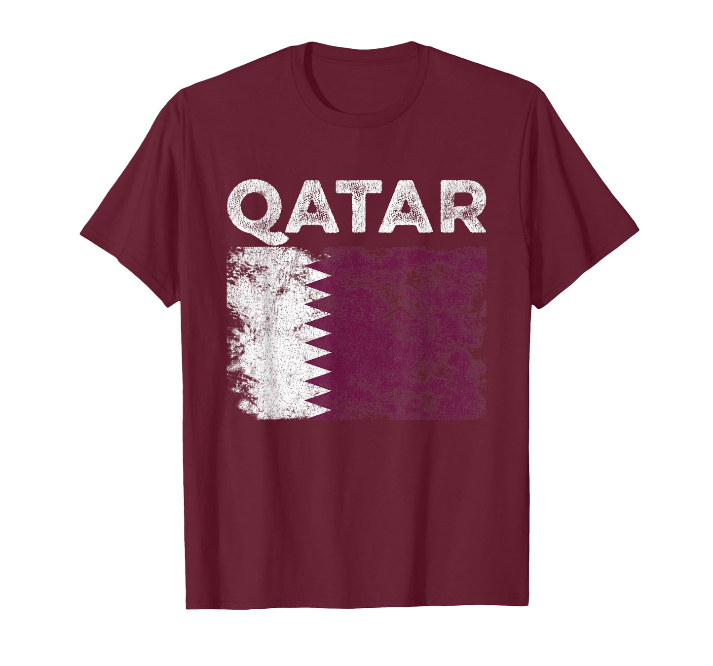Qatar Flag Distressed - Men Women Kids - Qatari Flag T-Shirt