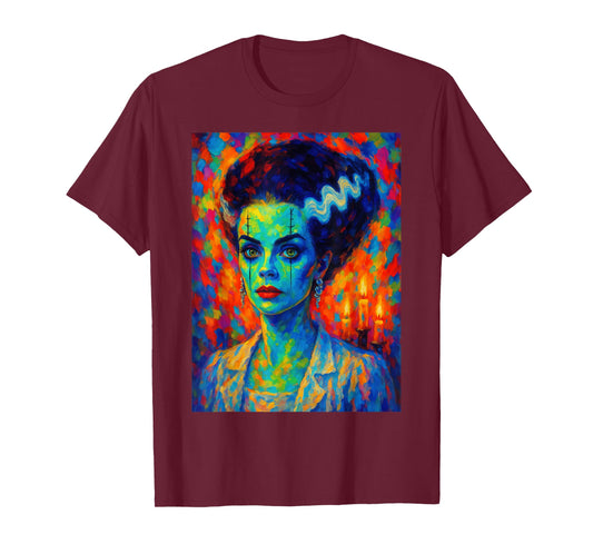 Frankenstein Monster and Bride Halloween Matching Couple T-Shirt
