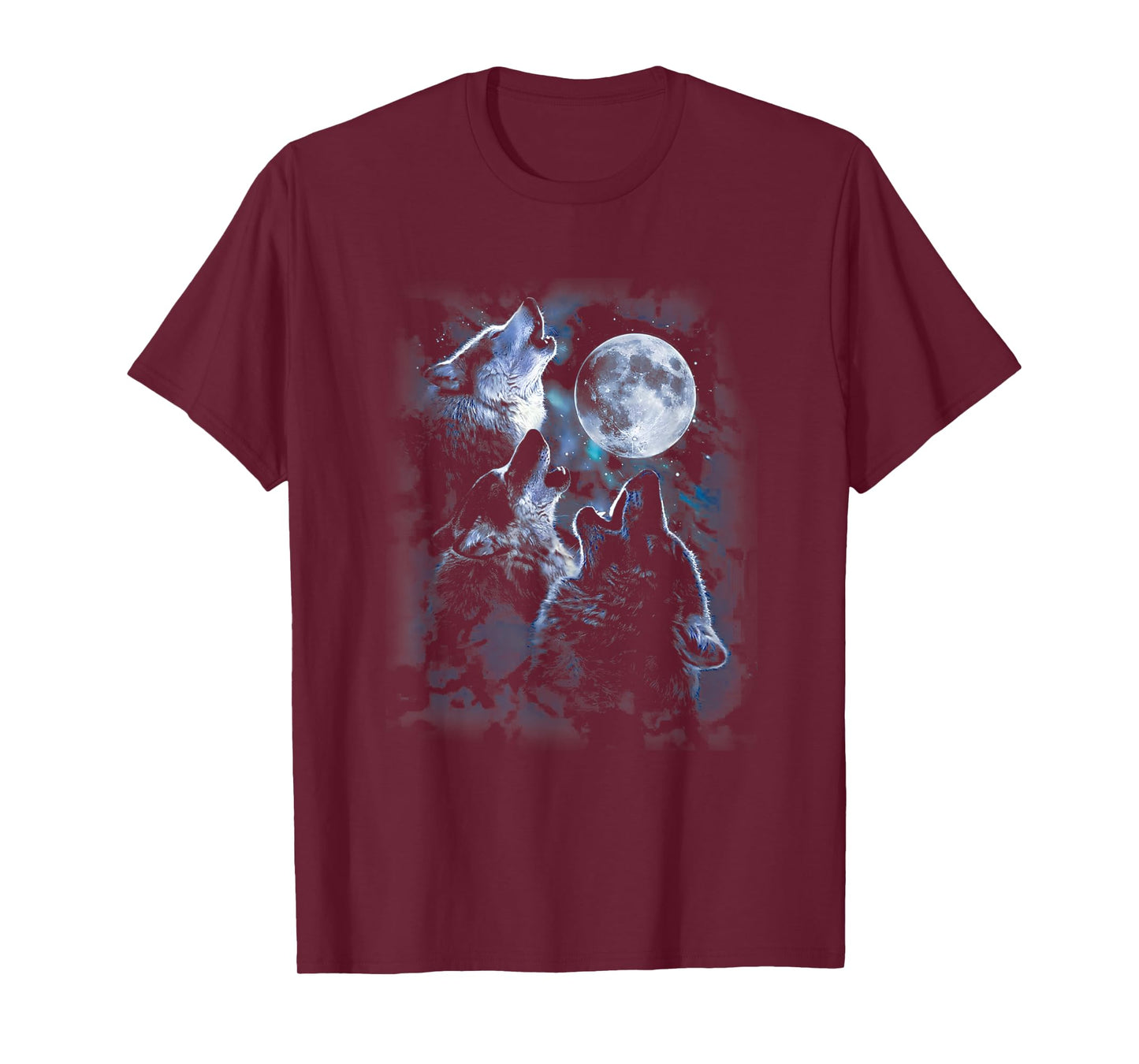 Wolf Howling at The Moon Wildlife Wolves Lovers Men T-Shirt