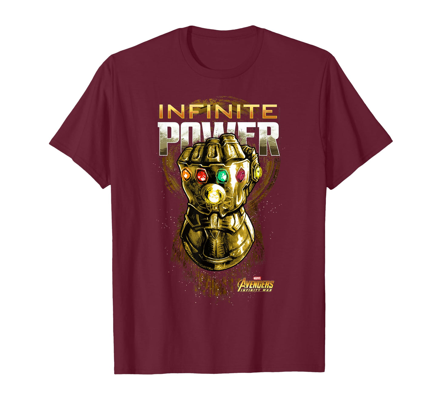 Marvel Avengers Infinity War Gold Gauntlet Graphic T-Shirt T-Shirt