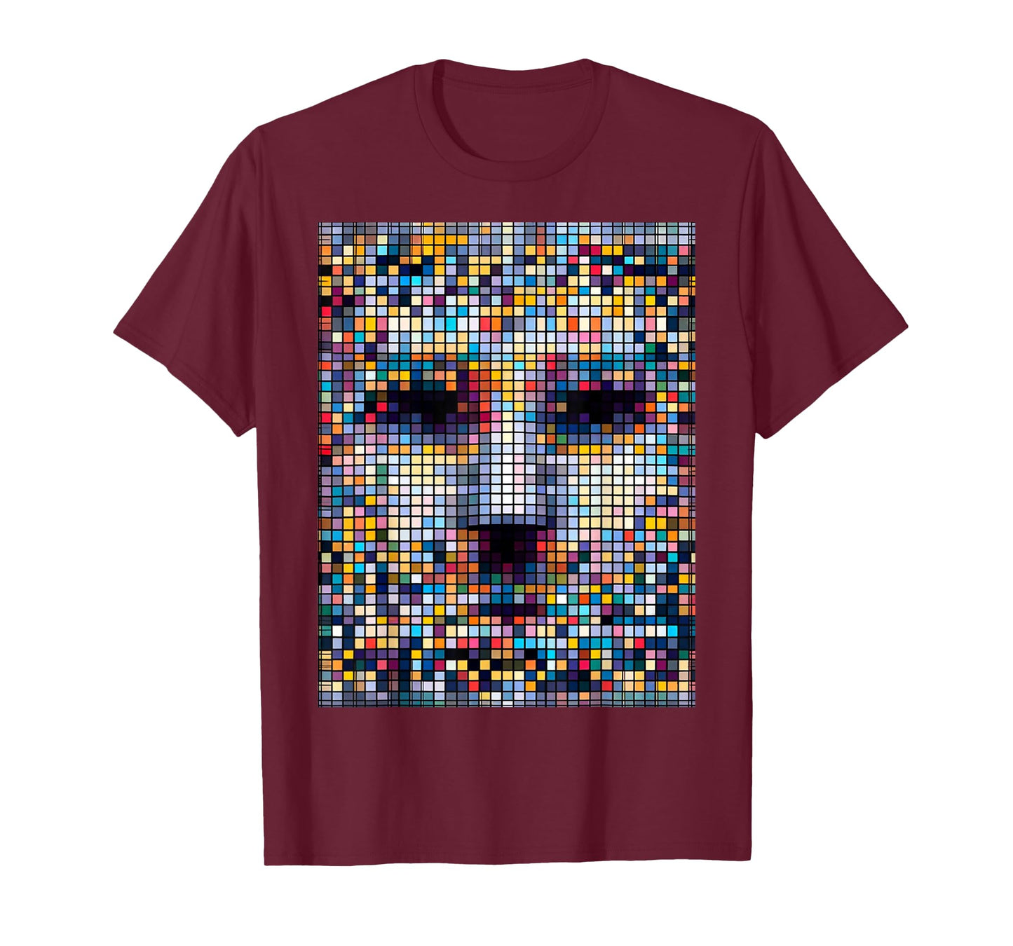 Glitchgear Anti-Surveillance Adversarial Fashion Anti-Facial Recognition Pixelated T-Shirt, Small, Black