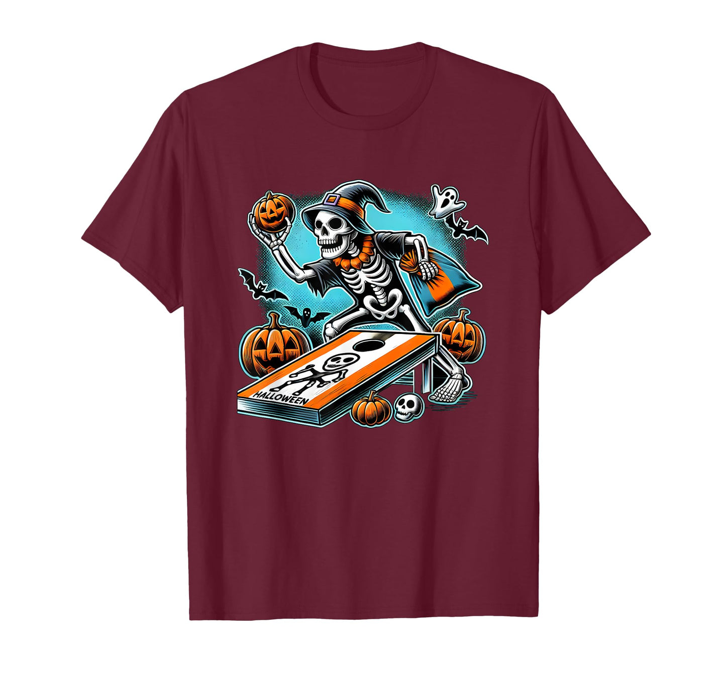 Halloween Skeleton Cornhole T-Shirt
