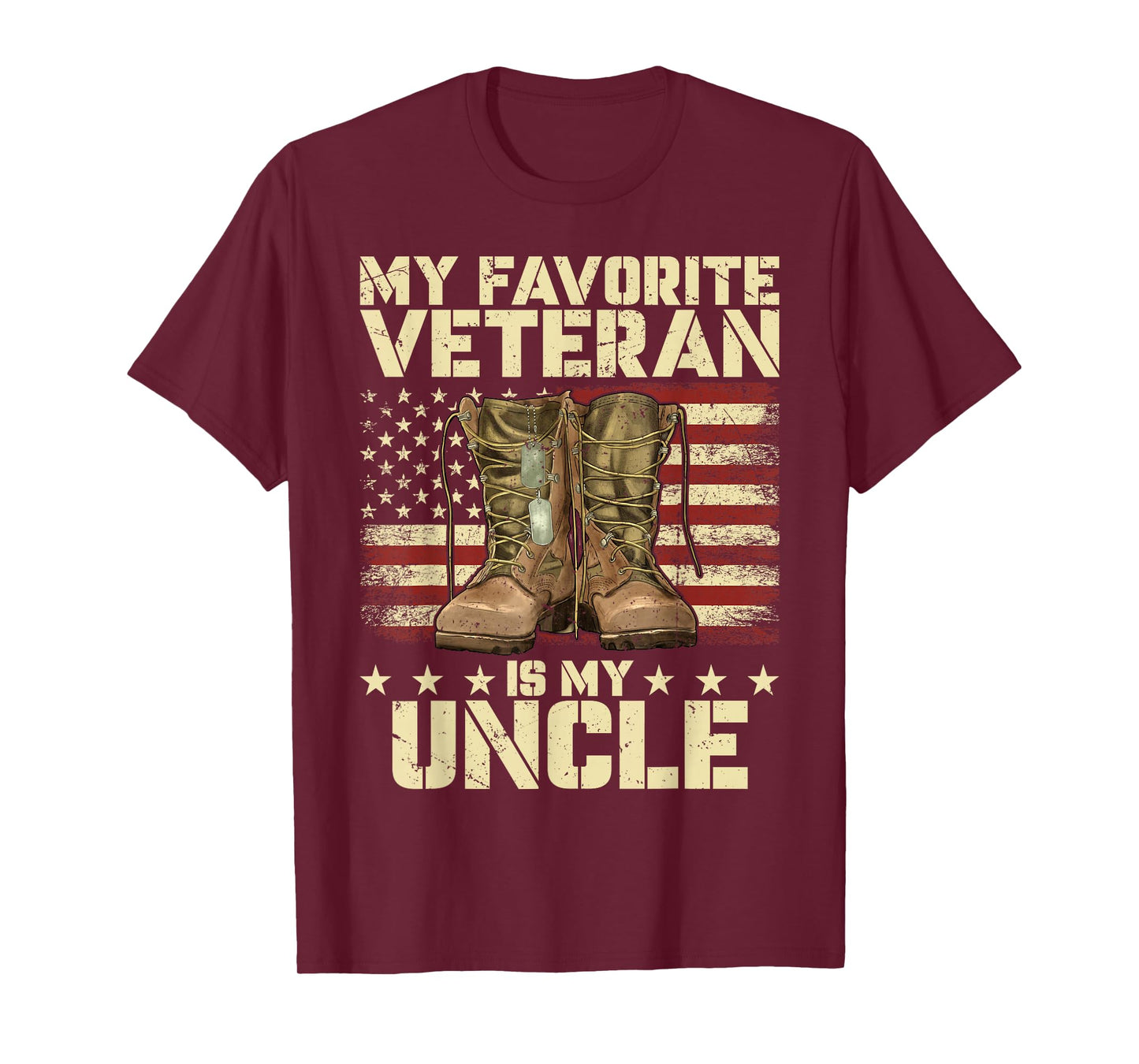 Army Veterans Day My Favorite Veteran Is My Uncle For Kids T-Shirt