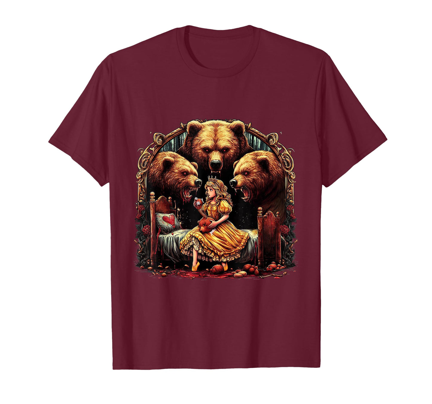 Goldilocks and the Three Bears, Horror Fans Design T-Shirt