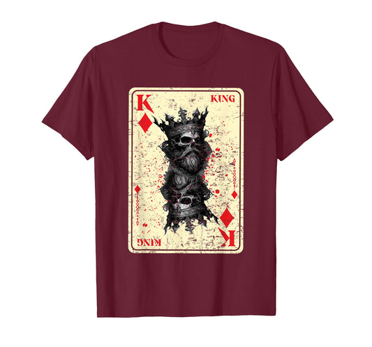Gothic Card Game Halloween Scary Horror King of Diamonds T-Shirt