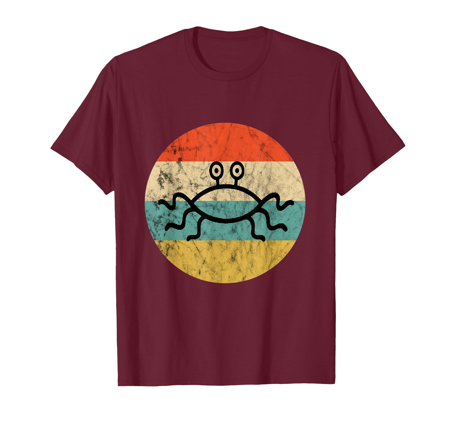 Flying Spaghetti Monster Pastafari Retro Sunset Church FSM T-Shirt
