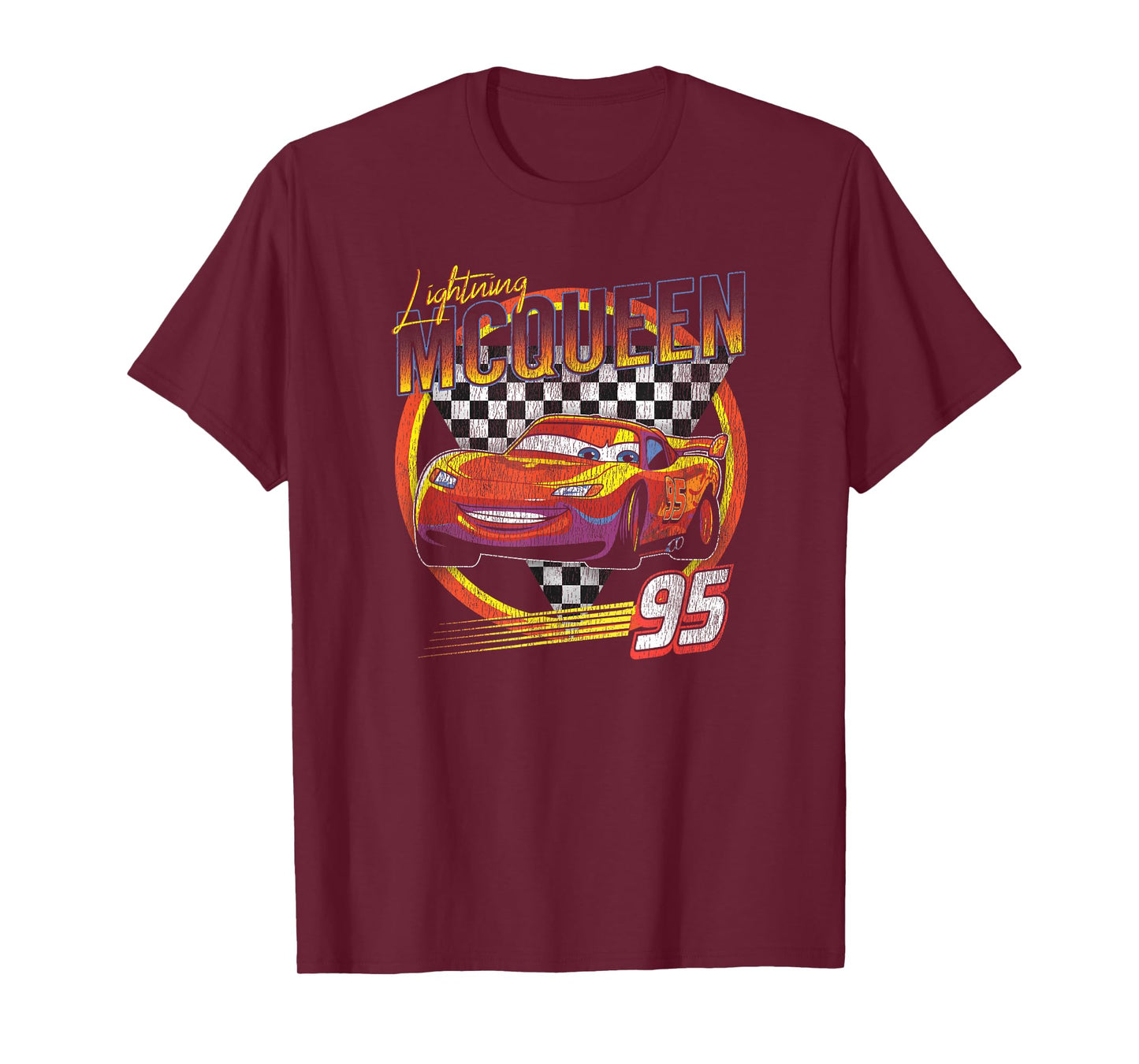 Disney Pixar Cars Lightning McQueen Vintage Race T-Shirt Small