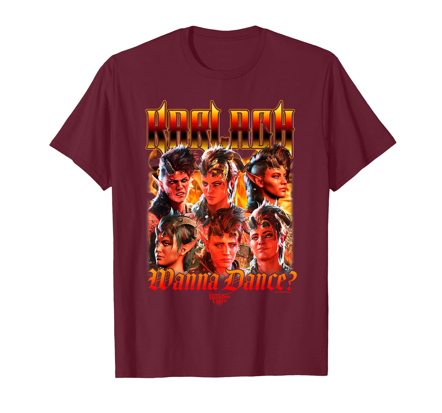 Dungeons & Dragons Wanna Dance? Karlach Multi Expressions T-Shirt
