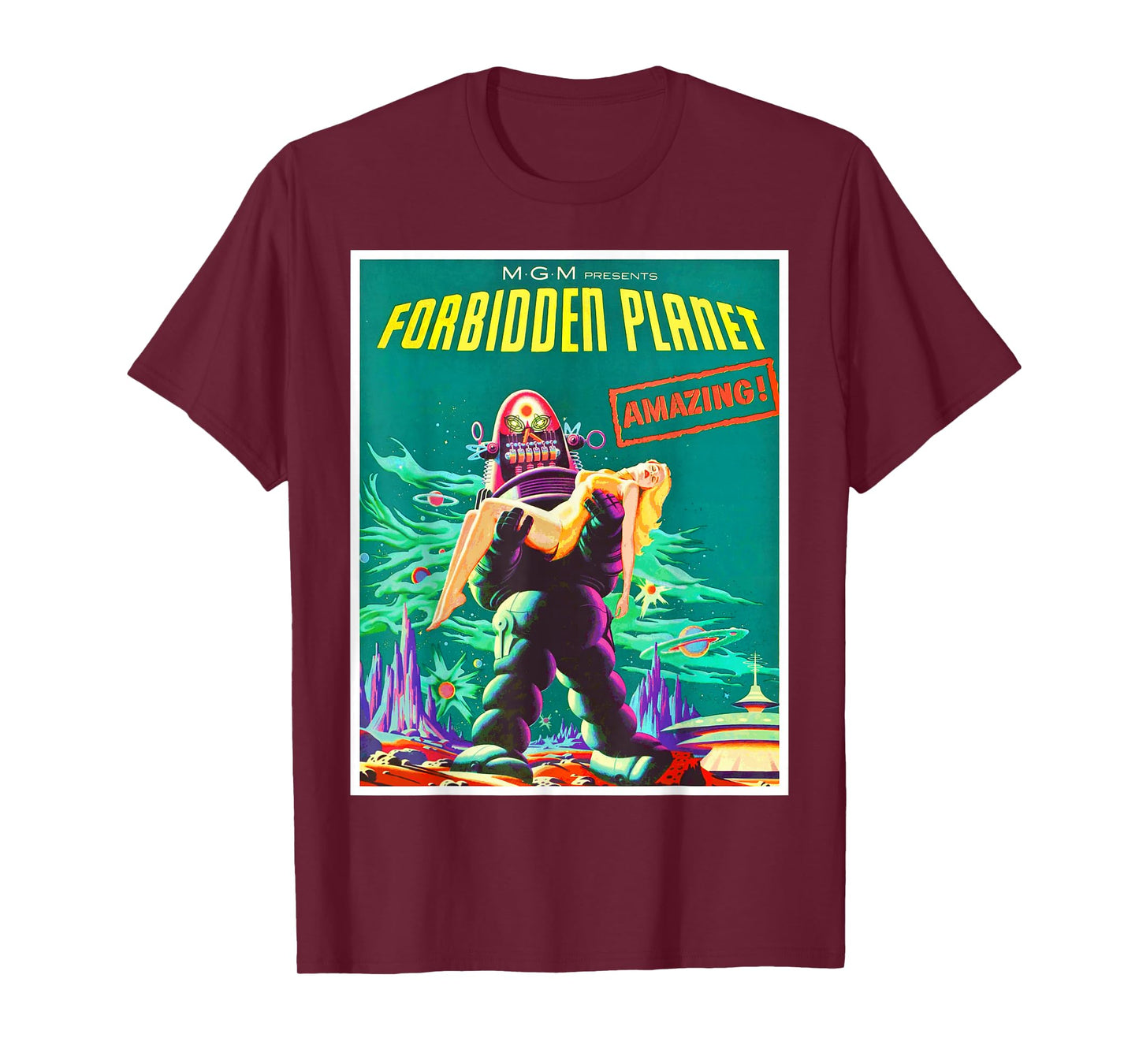 Robot Sci Fi Horror Retro Space Age Science Fiction T-Shirt