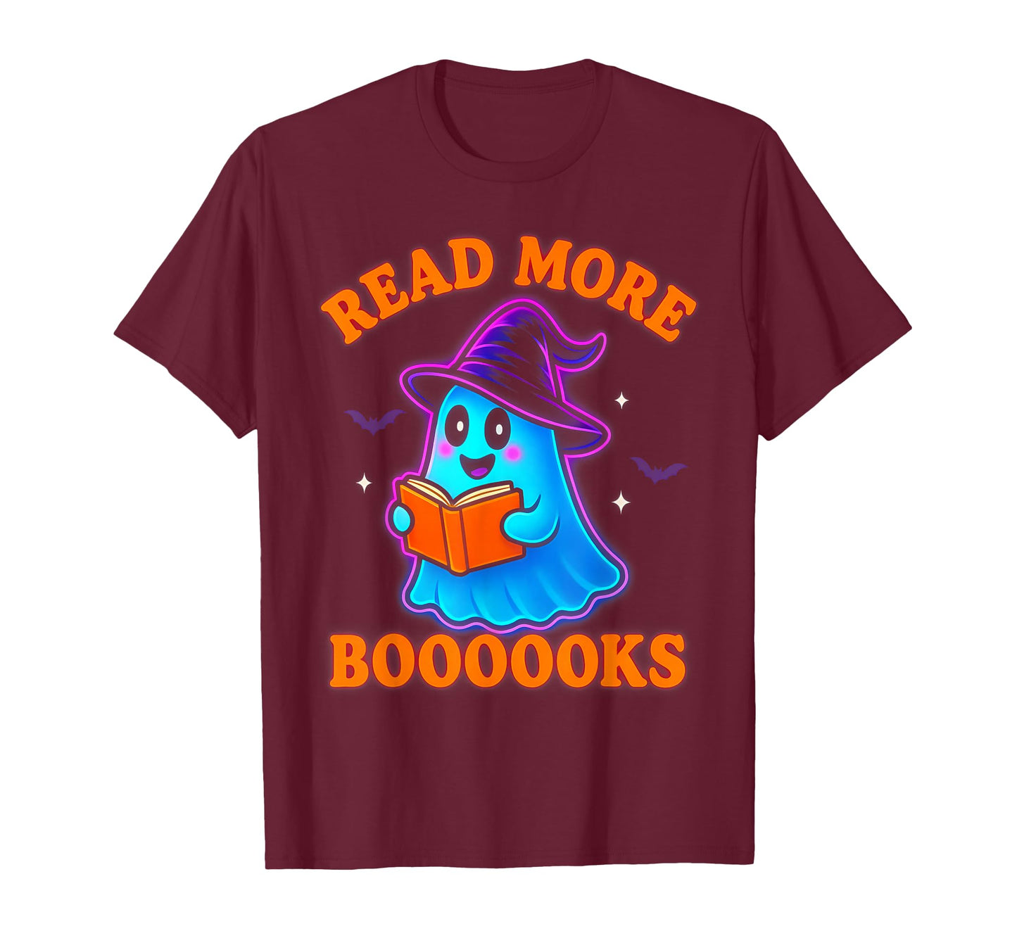 Read More Books Halloween Book Cute Ghost Reading Teaching T-Shirt