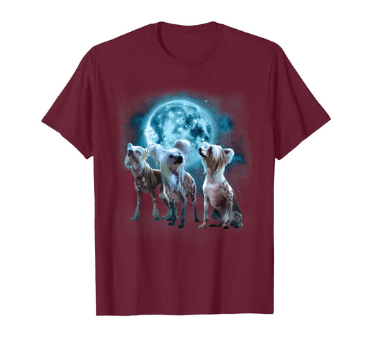 Chinese Crested Howling at the Moon Shirt - Chinese Crested T-Shirt