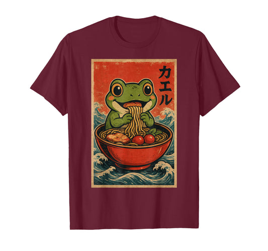 Frog Ramen Japanese Funny Graphic Tees Kawaii T-Shirt