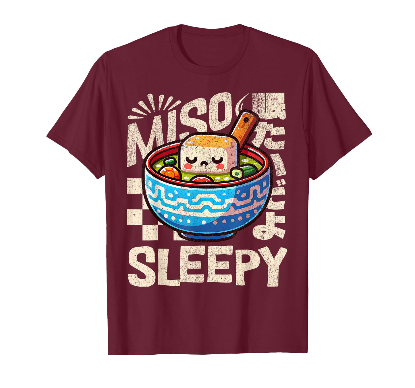Cute Miso Sleepy Funny Japanese Food Pun T-Shirt