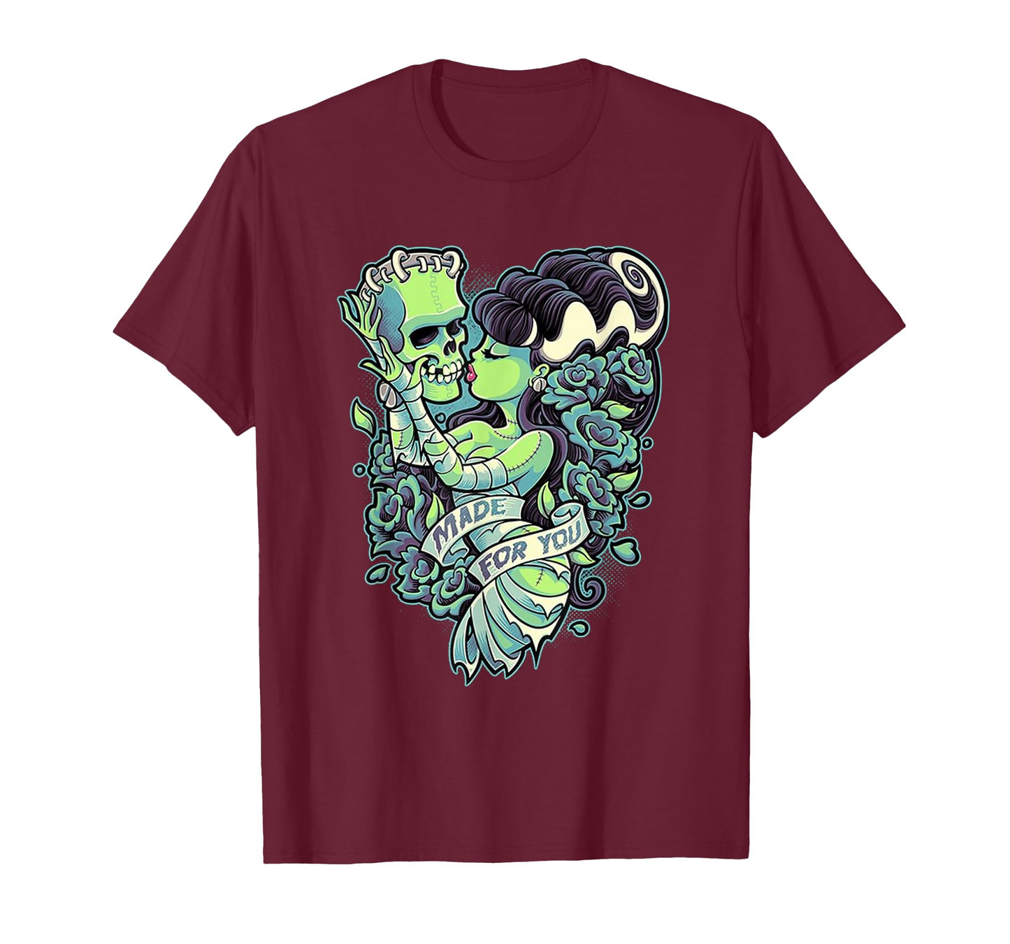 Frankenstein and Bride Made for You T-Shirt Small