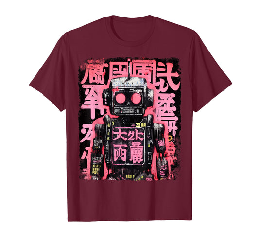 Hip Hop Y2K Vintage Hipster Edgy Urban Streetwear Robot T-Shirt