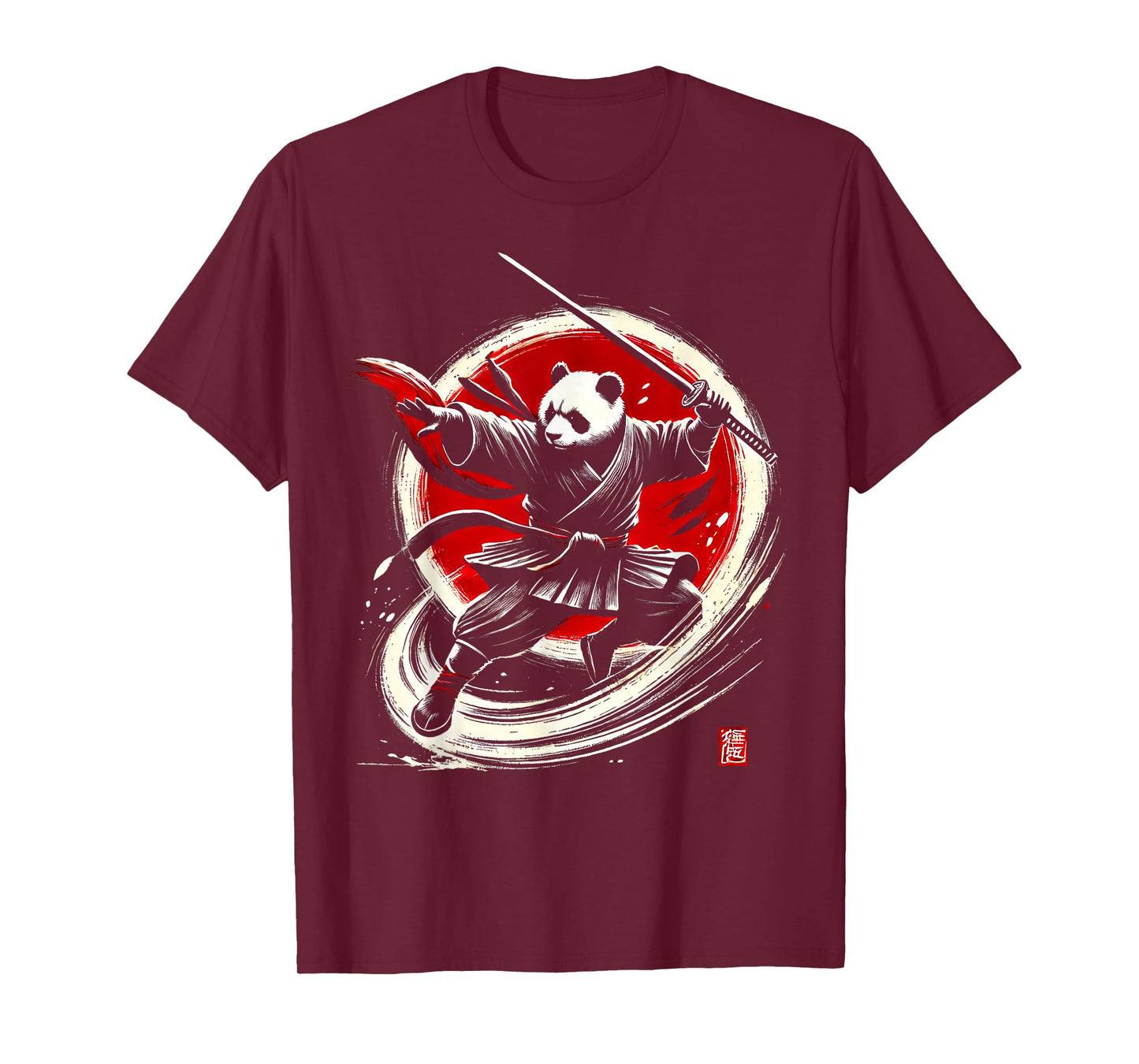 Panda Japanese Ninja Samurai Warrior Japan Men Women Kids T-Shirt