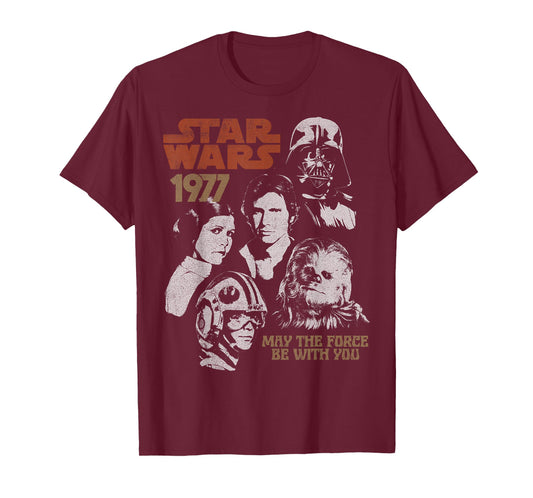 Star Wars 1977 Vintage Portrait Collage T-Shirt