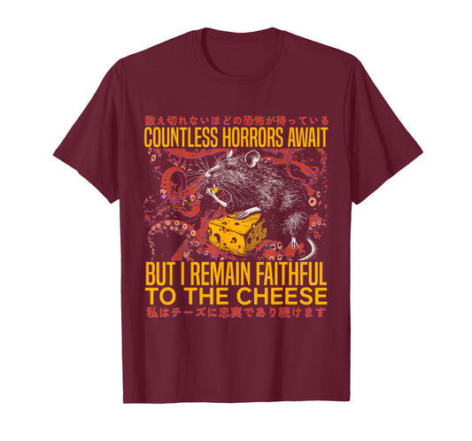 I Remain Faithful to The Cheese Vintage Japanese Rat Lover T-Shirt