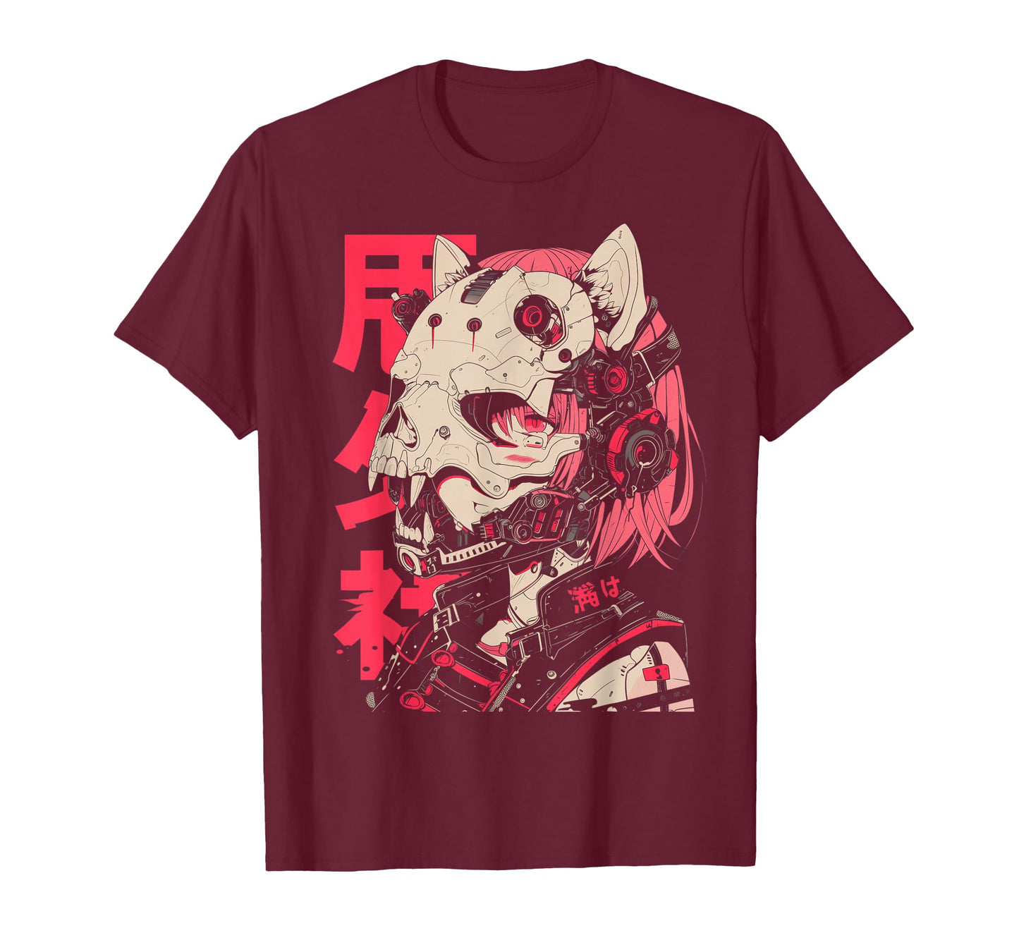 Anime Manga Cyberpunk Aesthetic Techwear Harajuku Cat Girl T-Shirt