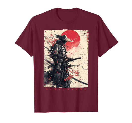 Japan Samurai Warrior Fighter Ukiyo Ink Artwork Samurai T-Shirt