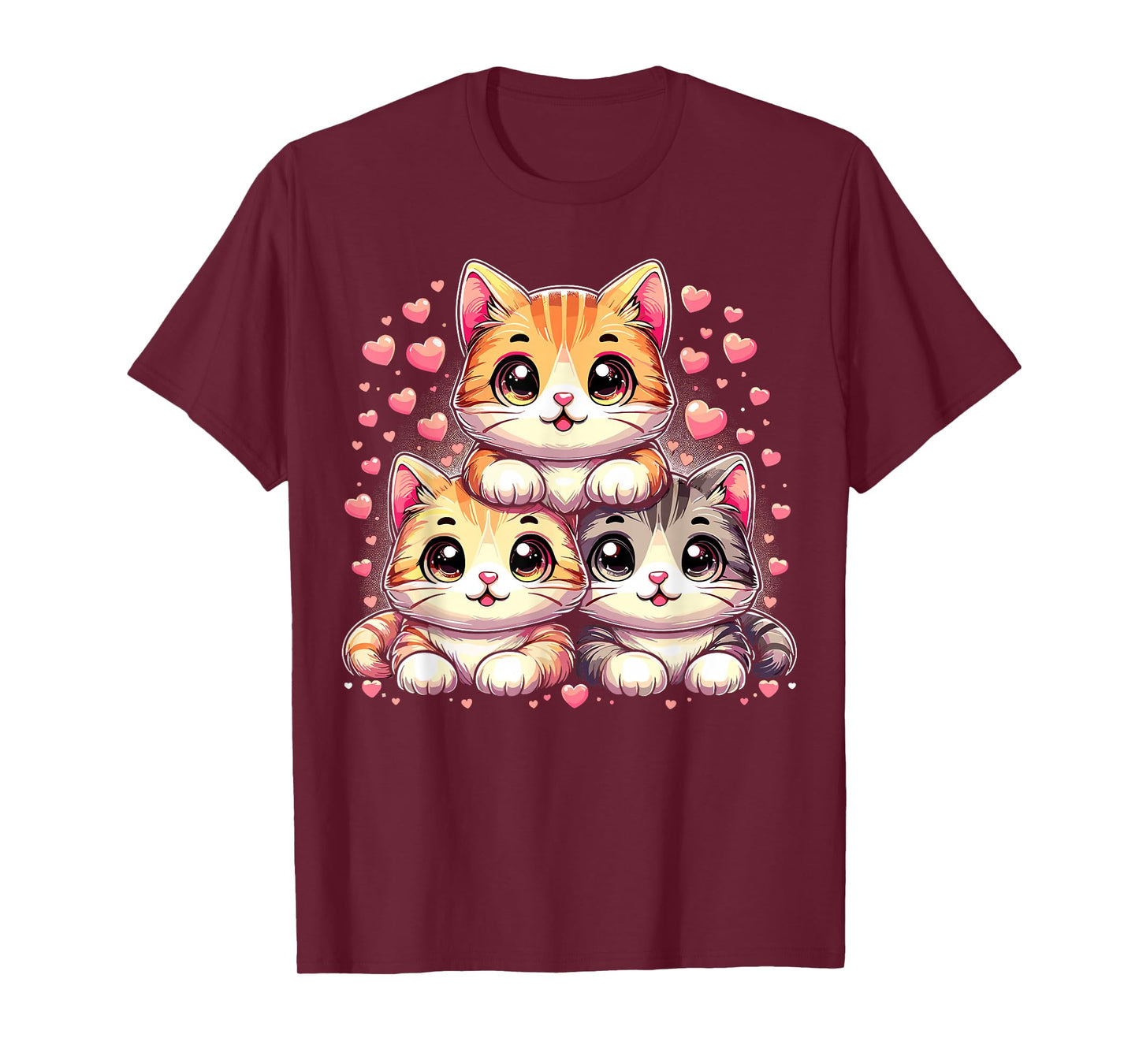 Cute Cat Lover Anime Kawaii Cats T-Shirt