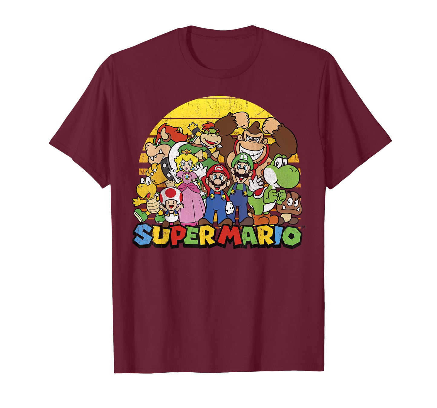 Nintendo Super Mario Group Portrait Vintage T-Shirt