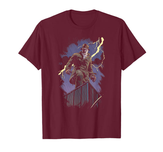 DC Comics Watchmen Rorschach Night Unisex-Adults Black Cotton Modern Cartoon T-Shirt