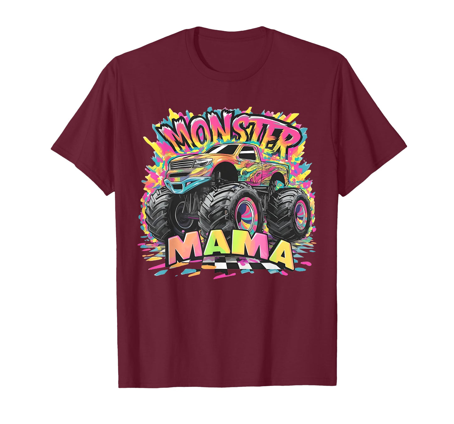 Monster Truck Mama Graffiti Colorful Truck Lover Mothers Day T-Shirt