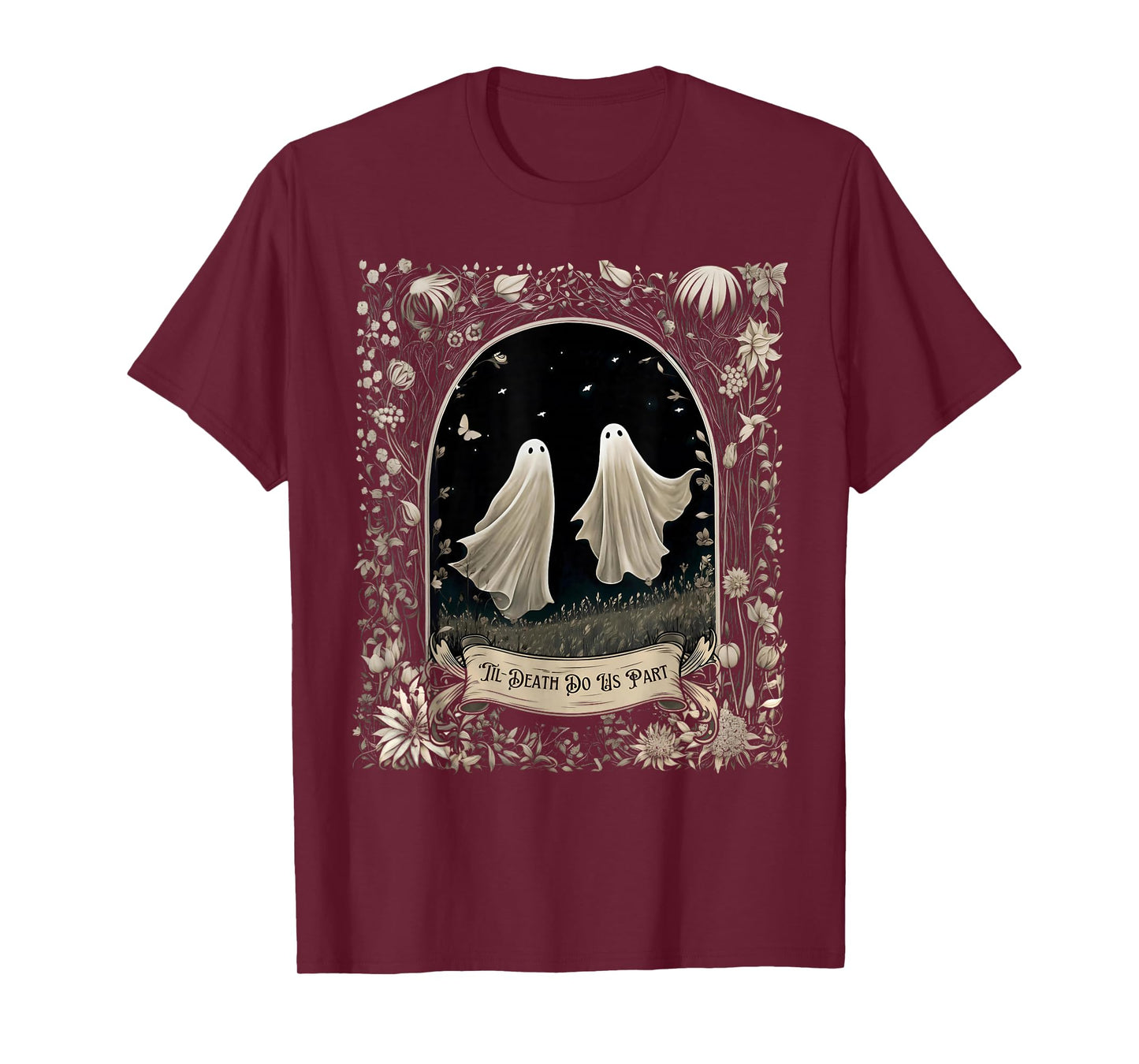 Til Death Do Us Part Spooky Season Halloween Ghost Vintage T-Shirt