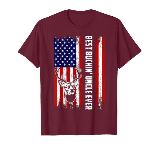 Best Buckin' Uncle Ever Shirt Deer Hunting Bucking T-Shirt